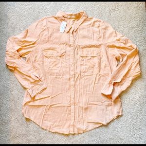 NWT🧡Orange Chambray Top (2)